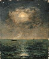 Stevens, Alfred - Moonlit seascape